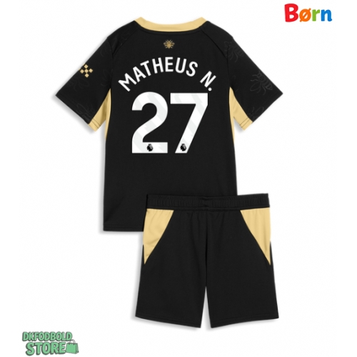 Manchester City Matheus Nunes #27 Replika Babytøj Udebanesæt Børn 2026-27 Kortærmet (+ Korte bukser)